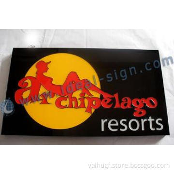 Retail Multi Color Led Resin Advertising Sign With Letters